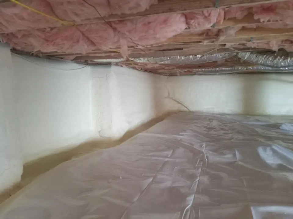 Crawl space encapsulation with closed-cell spray foam for Metal Roof Coating in Chickasaw