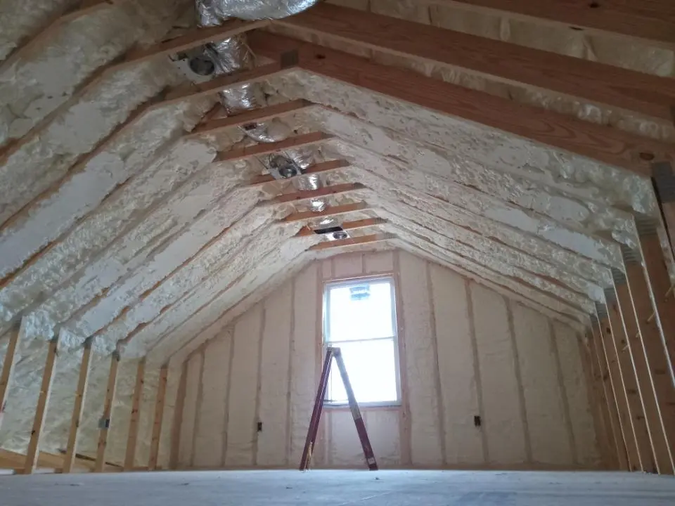 Spray foam roofing application for Crawl Space Insulation project in Chickasaw